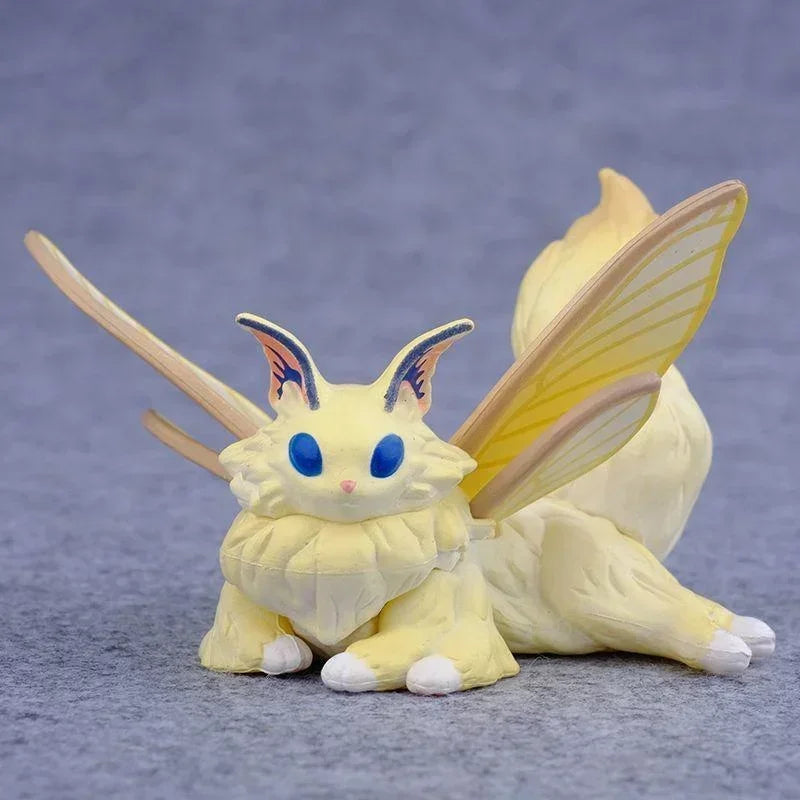 Kawaii Figur Schmetterling Katze Seidenraupe Motte Katze Statuette Montage Spielzeug Ornament Cartoon Pvc Action Desktop Dekorieren