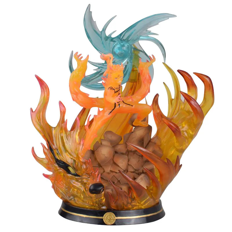 GK Naruto Kurama Chakra Mode Shippuden Anime Figurine Model Action Figure Sasuke Itachi Statue Collection Toy 35cm Kyuubi Figma