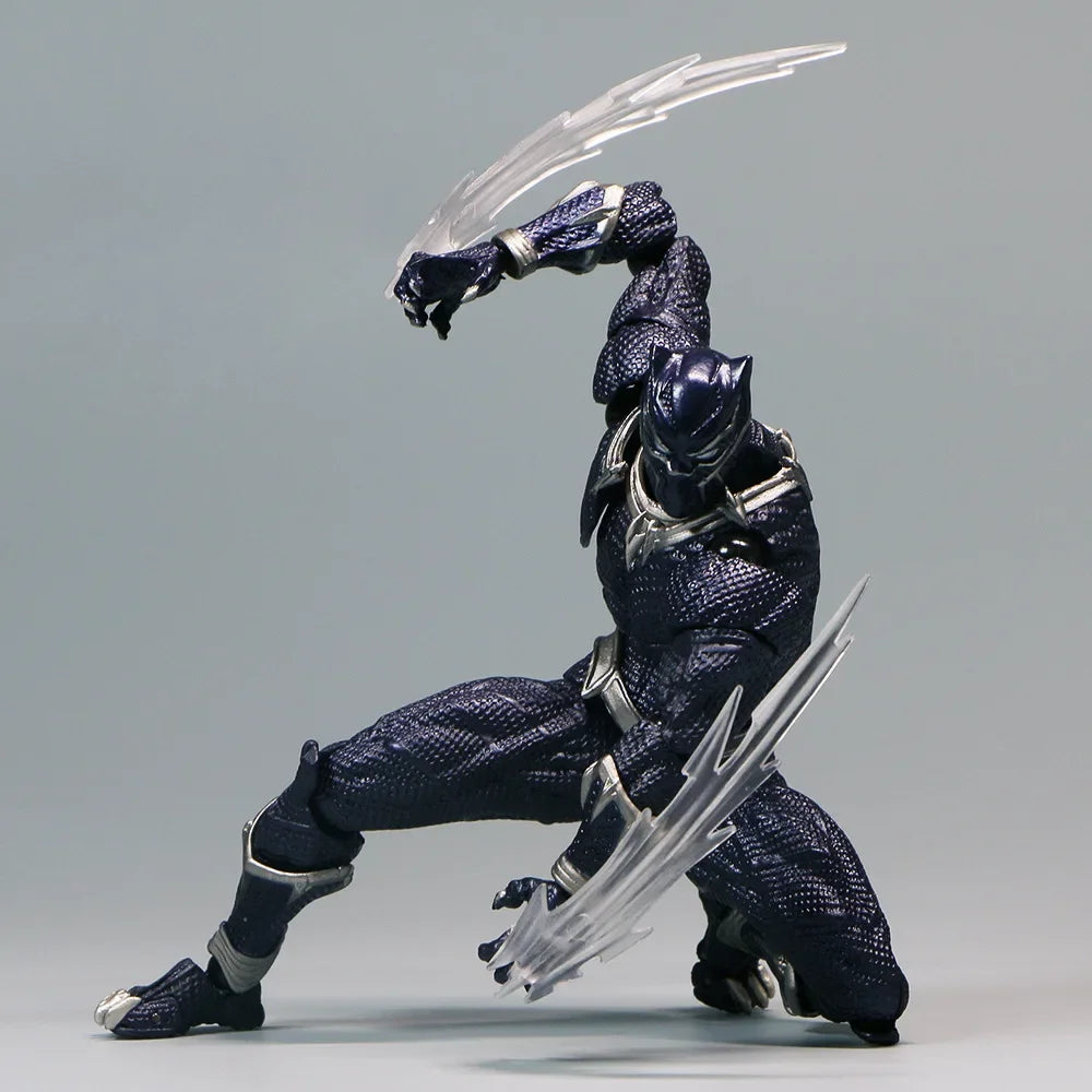 16cm Anime Marvel The Avengers SHF Action Figures Black Panther Multi Joint Mobility Model Doll Figurines Kids Toys Fans Gifts