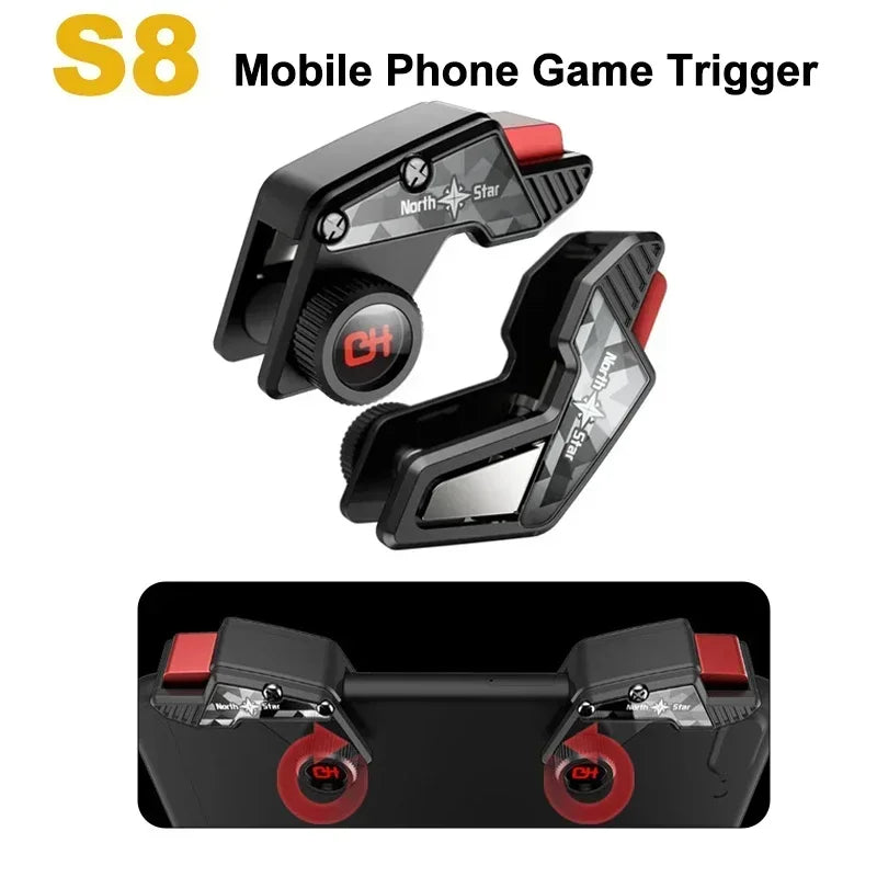 S8 4 Fingers Universal Mobile Phone Game Trigger Aim Shooting L1 R1 Key Button for IOS Android PUBG Gamepad Joystick Controller