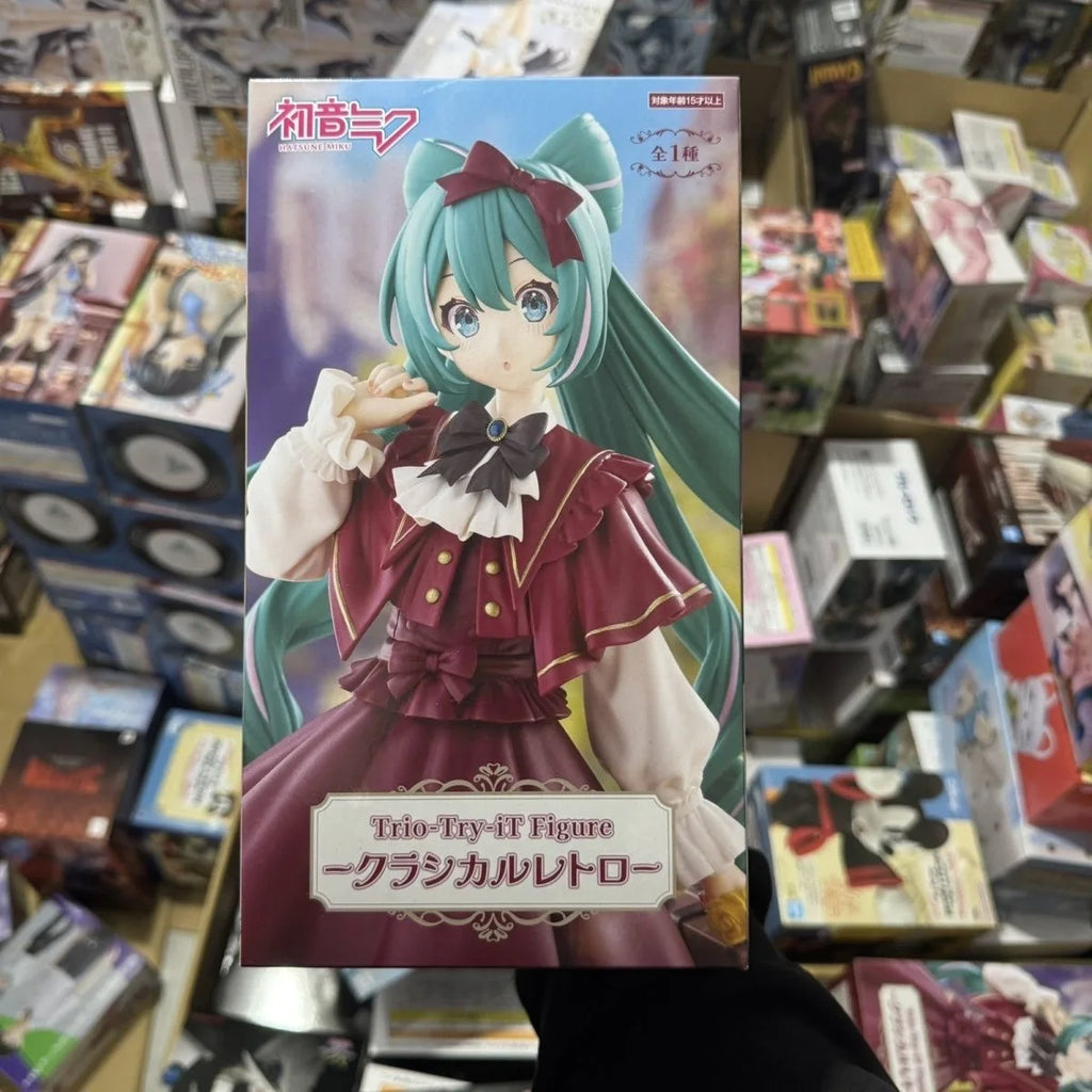 In Stock Original Furyu Trio-Try-It Piapro Hatsune Miku 19cm Classical Retro Anime Statue Figure Collection Dolls Toys Gifts