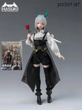 HASUKI - God Cat Jumping Original Pocket Art Series  Demonic Witch Chun Handheld and Movable Humanoid Figures Collectible Model