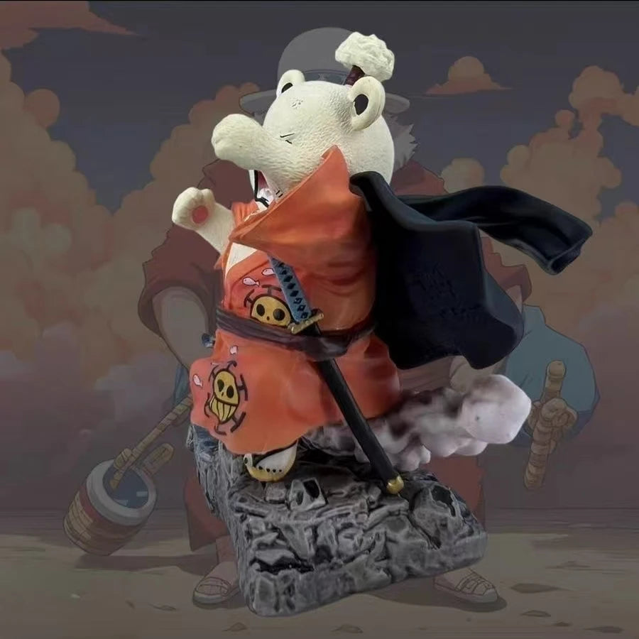 Anime One Piece Figure Q Version Kimono Bepo Pvc Cartoon Statue Figure Model Collection Desk Decor Toys Doll Birthday Gifts