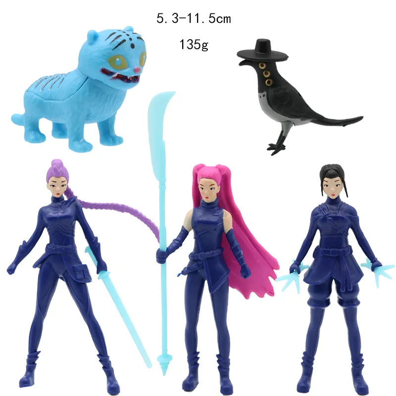 5 Teile/satz Anime Filme Kpop Figur K-Pop Dämon Tiger Figur Spielzeug Schreibtisch Dekor Statuen Ornament Kid