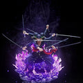 Anime Zoro One Piece Figurine Roronoa Zoro Three Heads and Six Wano Country Action Figures 40cm PVC Collection Model Toys Gifts