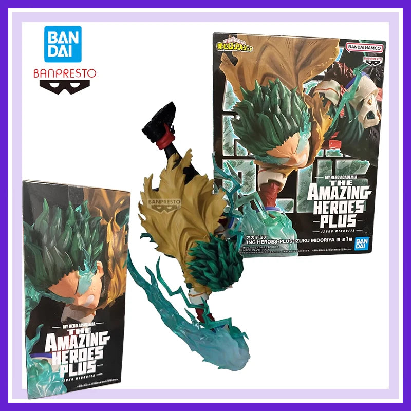 Brand New Authentic and Unsealed Bandai Banpresto My Hero Academia The Amazing Heroes Plus Izuku Midoriya 20Cm Toy Gift Figure