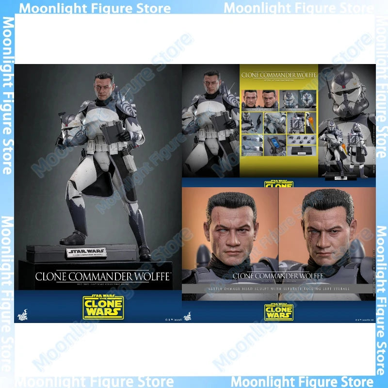 In Stock HotToys TMS141 Star Wars Clone Commander Wolffe 1/6 Soldier Figure Animation Action Figure Toy Gift Model Collection