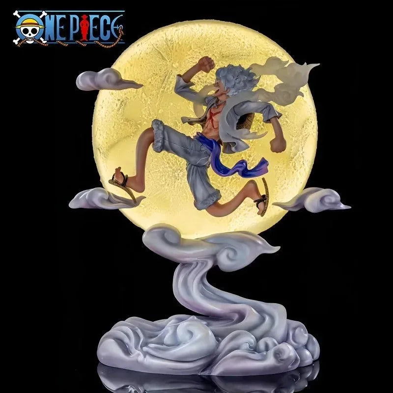 One Piece GK Moon Luffy Nika Luffy Five-speed Luffy Glowing Animation Figure Model Ornament