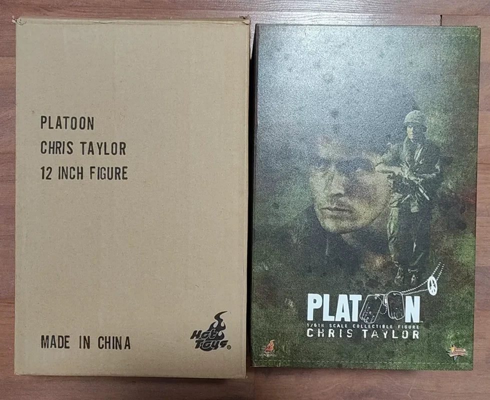 HotToys 1/6 MMS135 MMS141 Platoon Pvt. Chris Taylor /Tom Berenger Action Figure Model Toys 12-inch Collection Scene Ornaments