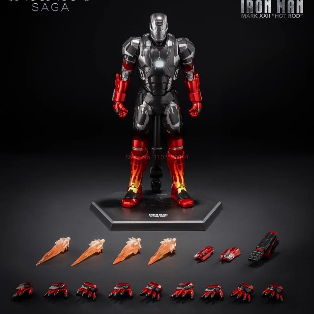 Threezero 3a Marvel Studios The Infinity Saga Iron Man Mark 22 (Mk22) Hot Rod Action Figure Collectible Model Toy