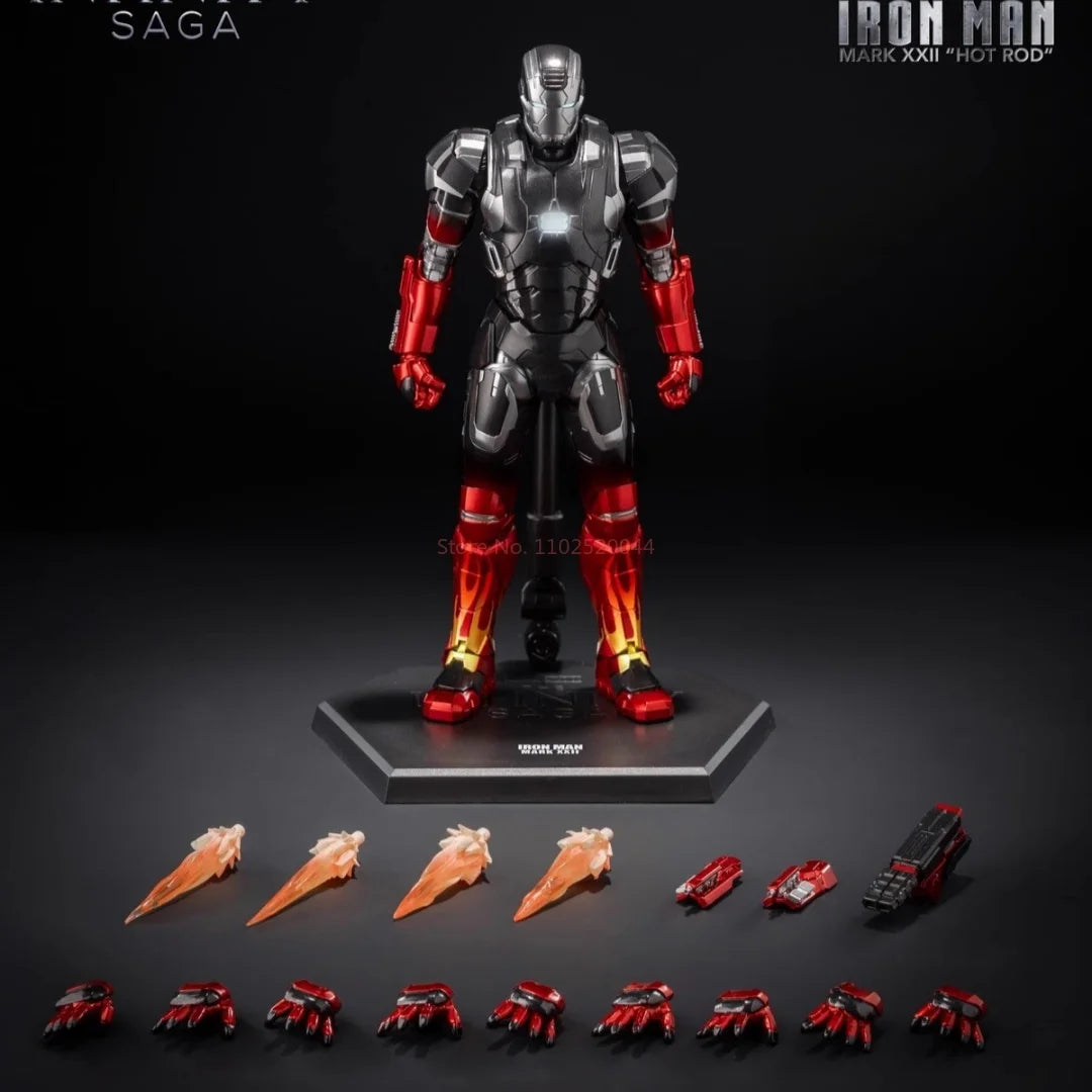 Threezero 3a Marvel Studios The Infinity Saga Iron Man Mark 22 (Mk22) Hot Rod Action Figure Collectible Model Toy