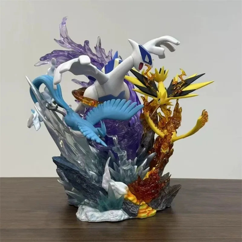 31cm/12.2in Anime Pokemon Figure Lugia And Legendary bird Pokemon  Action Figures Pvc Statue Collection Model Toys Gifts