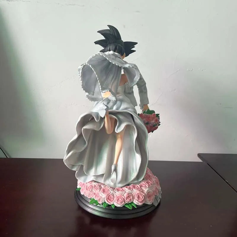 Dragon Ball Z Son Goku &amp; Chichi Hochzeitsversion 31 cm PVC-Actionfigur Sammlermodell Spielzeugpaar Statue Ornament Hochzeitsgeschenk