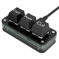 RGB 3 Keys Macro Programming Mini Keyboard for Photoshop Gaming Hotswap Programming Keypad Copy Paste Mini Button Macropad