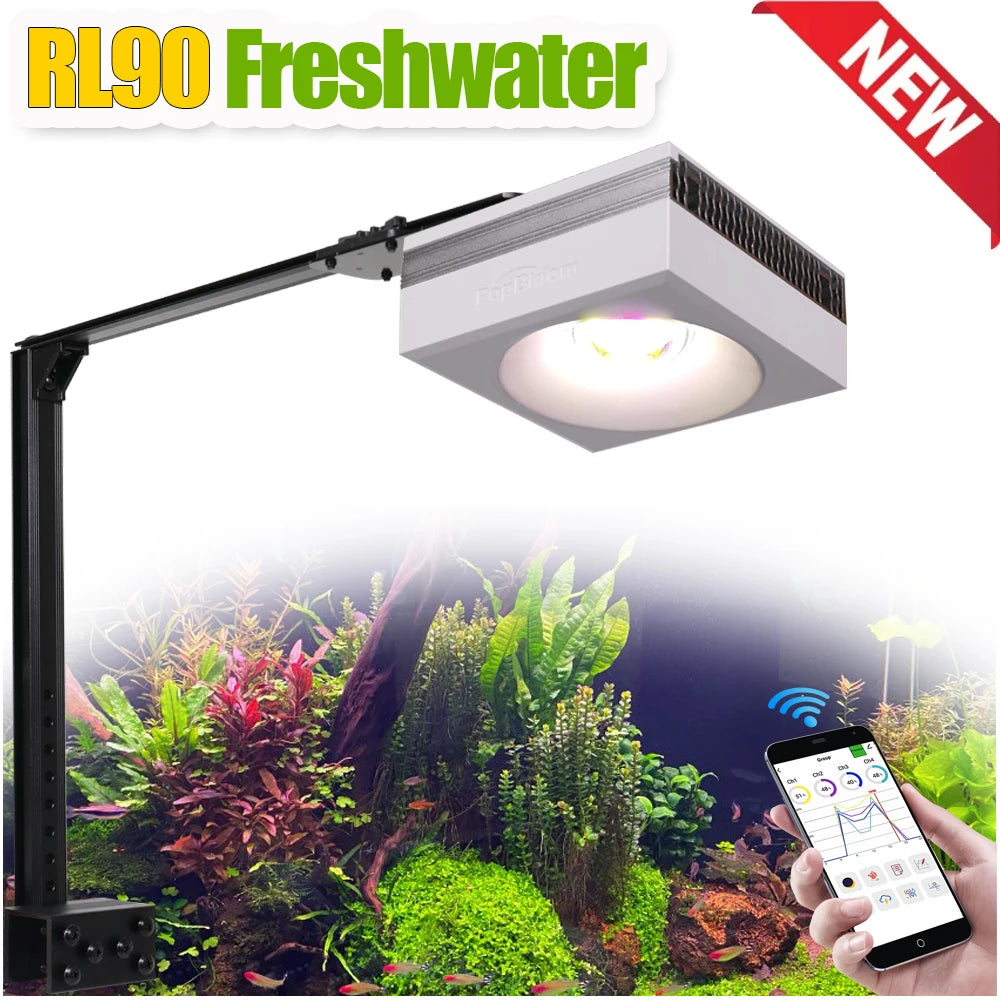 PopBloom-WiFi Aquarium Plants Light, Professional LED Aquarium Lamp for Aquarium,Planted Fish Tanks,Aquatic Plants Lighting