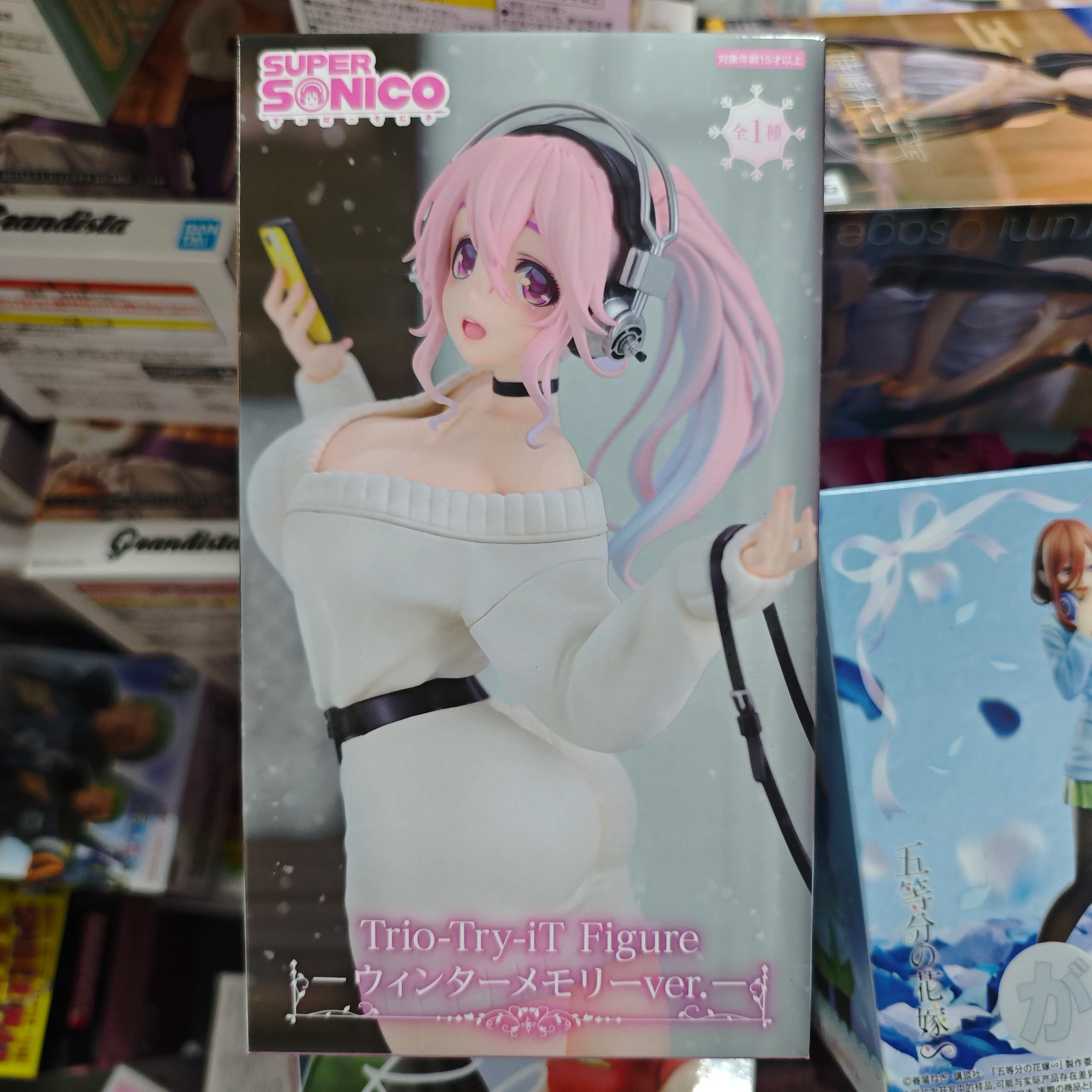 Original Furyu 30cm Super Sonico Anime Action Figures Bunny Girl Tuxedo Pvc Model Figurine Toys Collection Desktop Ornaments
