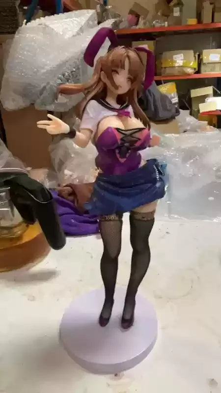 New Kuzuhara Usagi Bunny Girl Figure PVC Black Stockings Pleated Skirt High-Detail Action Figure Model Collectible Toys Gifts