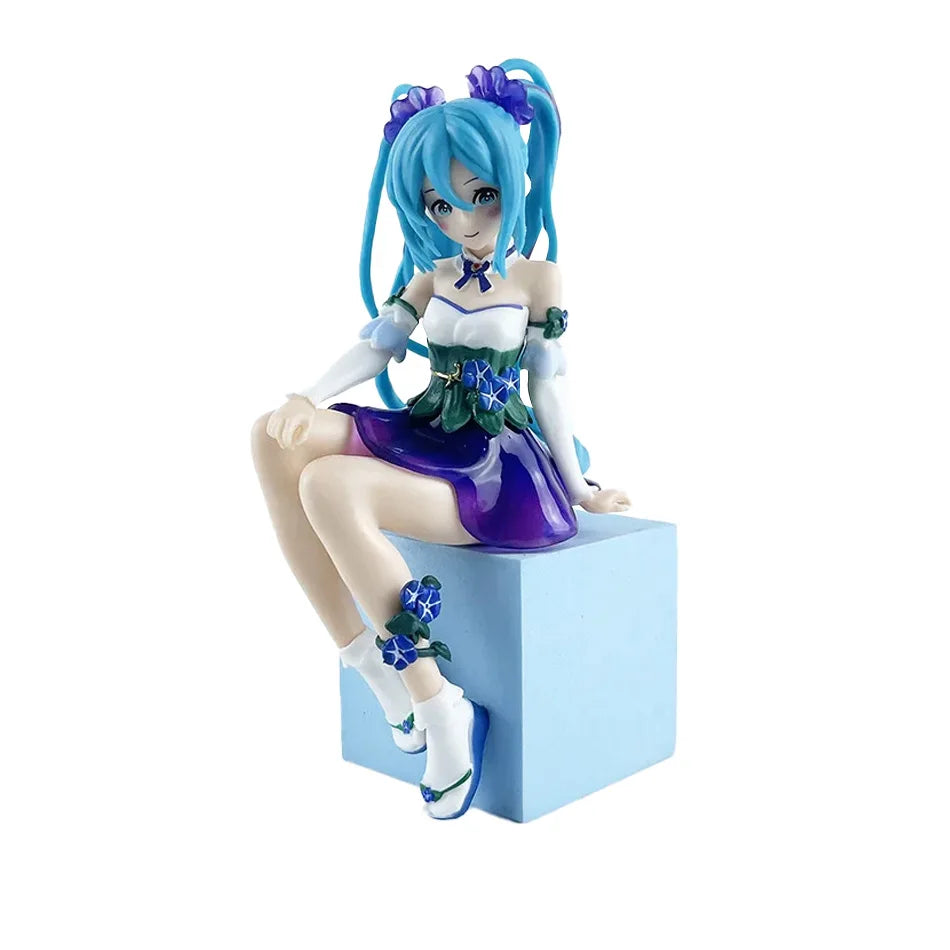 Hatsune Miku Morning Glory Fairy Anime Figure - PVC Action Model Ornament Noodle Stopper Collectible Toy Gift