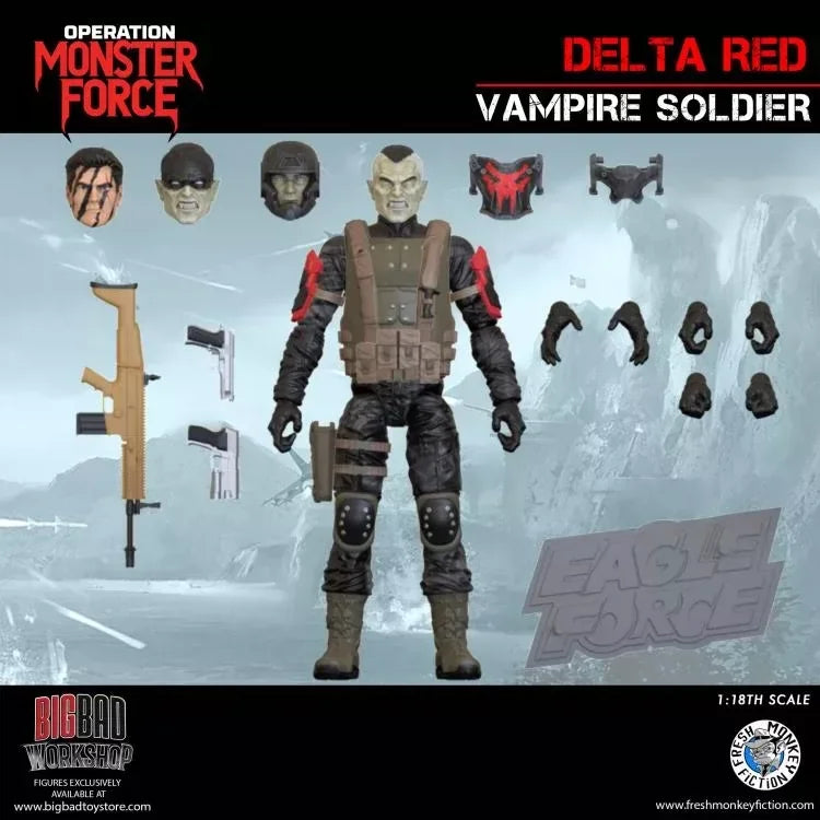 In Stock Fresh Monkey Fiction Eagle Force 4 Inch 1 18 Scale 2025 Fall Wave Action Figure Set Ninja Space Ape Captain Hunter