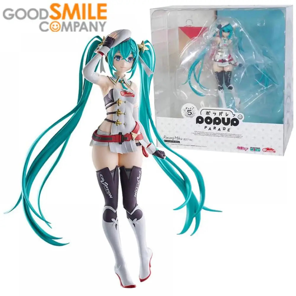 GSC Original POP UP PARADE Hatsune Miku Racing Miku 2023 Ver. Anime Action Figure Toys For Boys Girls Children Birthday Gifts