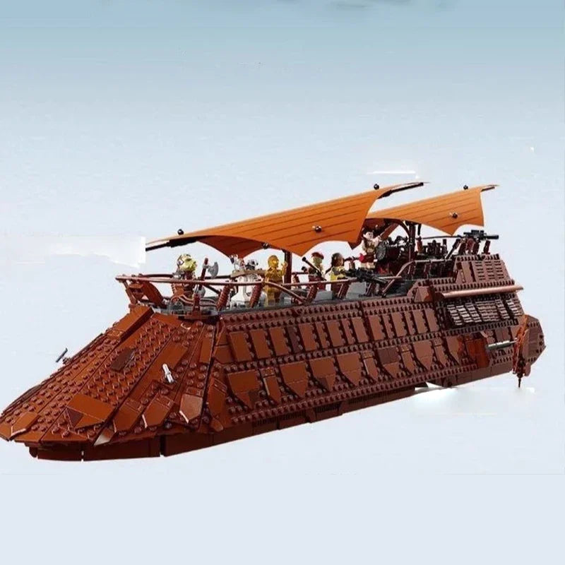 3942pcs Sarlacc Pit Showdown Jabba's Sail Barge Star Battle Puzzle Assembly Model 75397 Bricks For Adult Kids Birthday Gifts