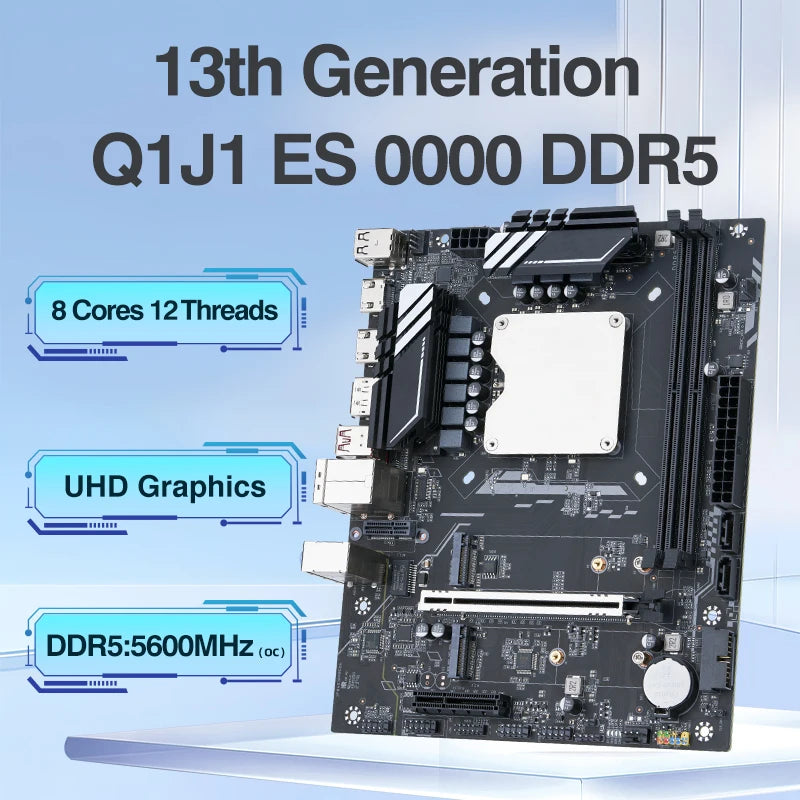 DIY Gaming Computer Motherboard Set mit Onboard CPU combo 13th Core Interpose Kit Q1J1 ES 0000 8C12T DDR5 RAM Desktop laca mae