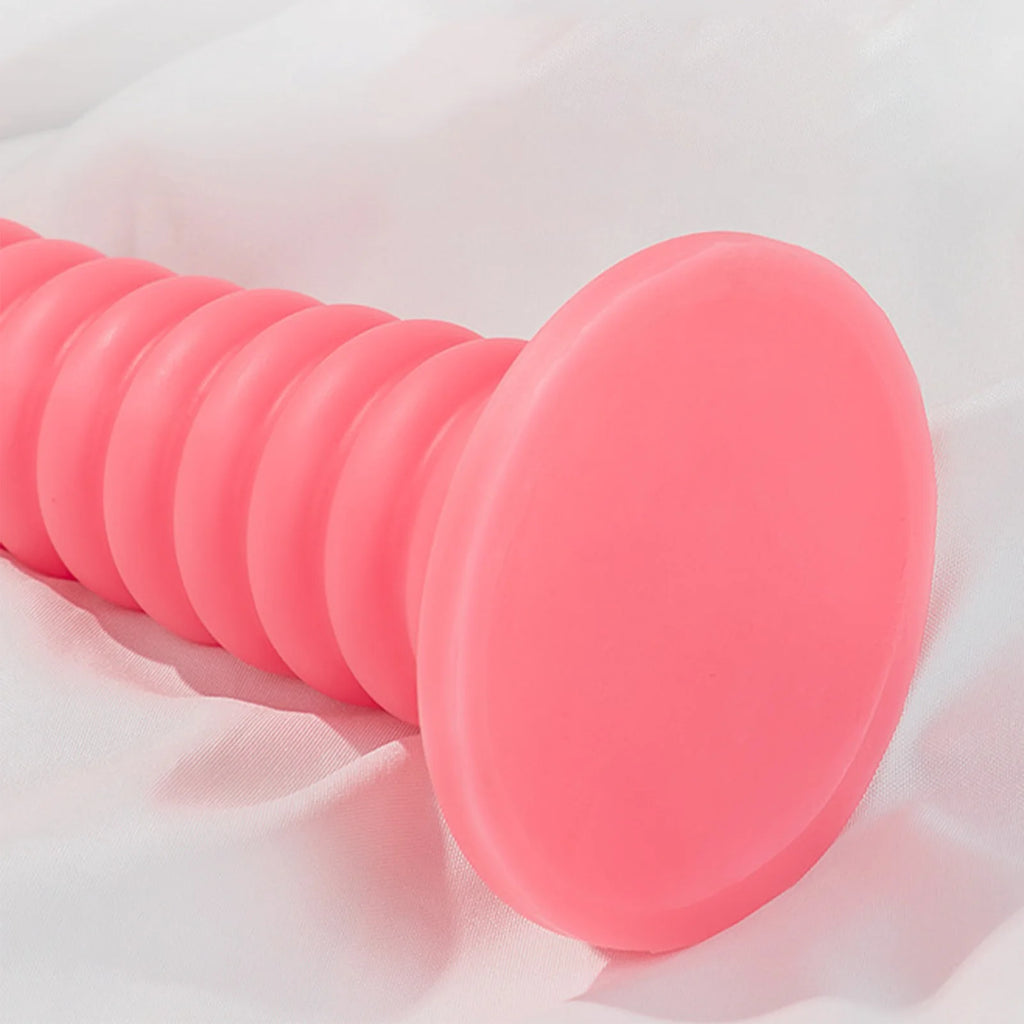 Gradient Pink Anal Plug Massager With Threaded Suction Cup Rear Multi-size Unisex Extra Long Anal Plug Adult Erotic Sex Toys