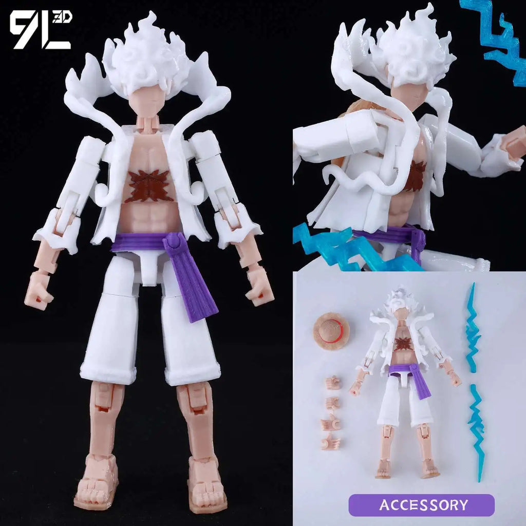 9L3D-gedruckte Anime Naruto Jujutsu Kaisen One Piece Charaktere Lucky13 Dummy-Actionfiguren Mehrgelenk-T13-Mannequin-Spielzeug