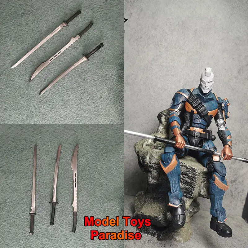 1/12 Men Soldier Deathstroke Long Sword  Model Scene Accessories Fit 6inch Mezco Action Figure Model