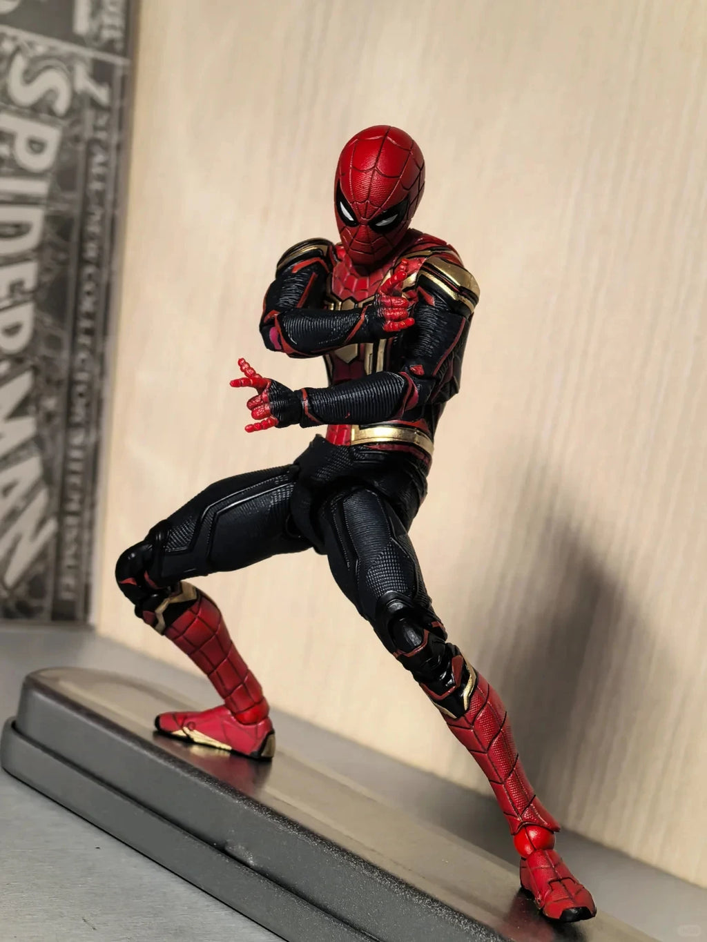 In Stock Genuine MEDICOM MAFEX Spider-Man Hero No Way Home Fusion Armor 1/12 Action Figure Model Toys