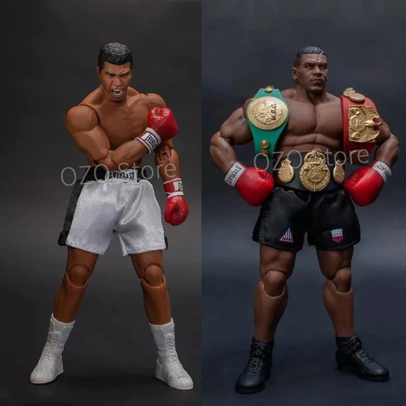 ST Boxer Champion Ali Tyson Action Figure King of Fighters Gold Belt Collection PVC Movable Figurine Ornaments Model Toys 18CM