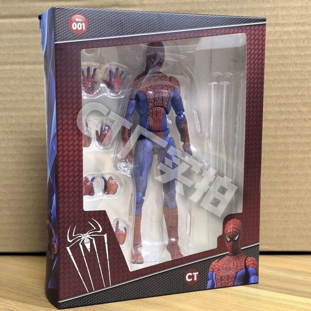 Ct Toys Mafex 001SpidermanPeter Parker Andrew Garfield The Amazing Spider-Man Shf Anime Action Figure Figurine Toys Customized
