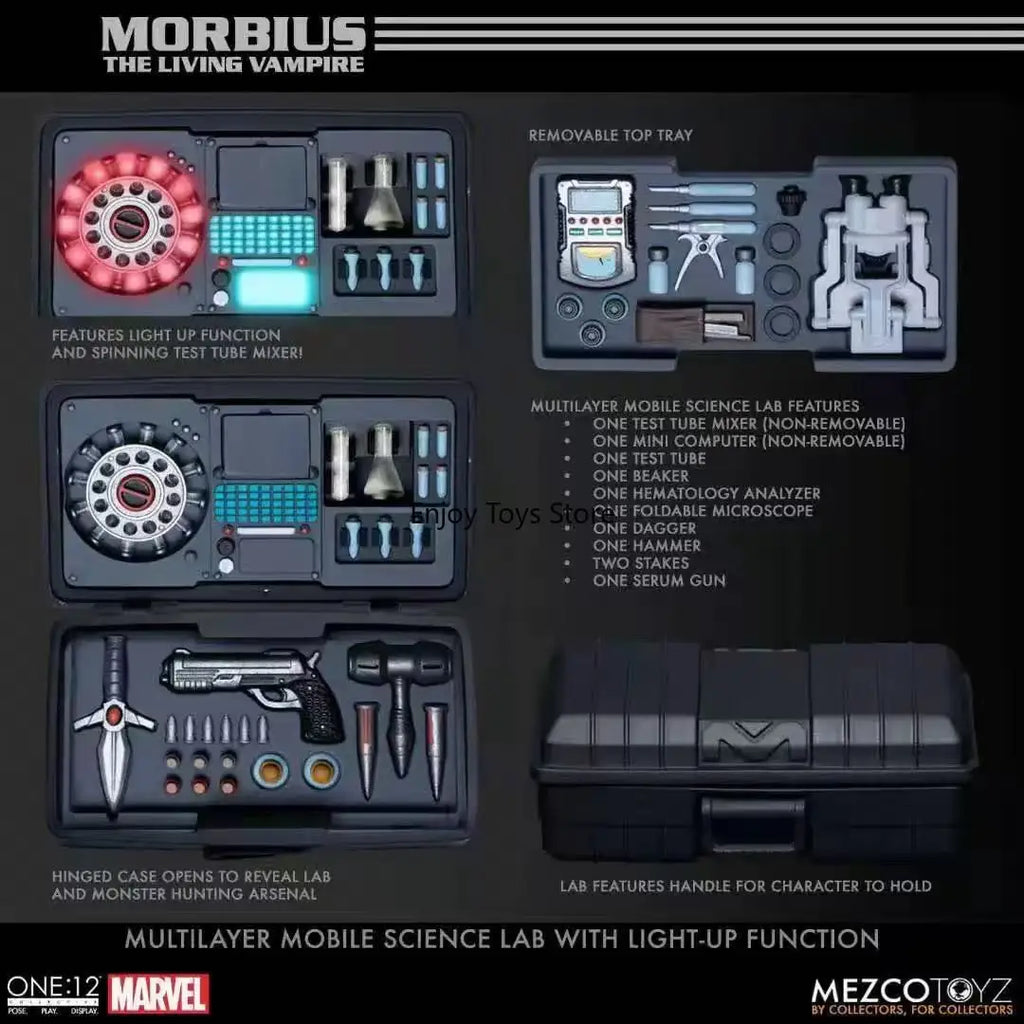 In-Stock | MEZCO 1:12 6-Inch Cloth-Outfitted Articulated Action Figure - Marvel: Morbius The Living Vampire