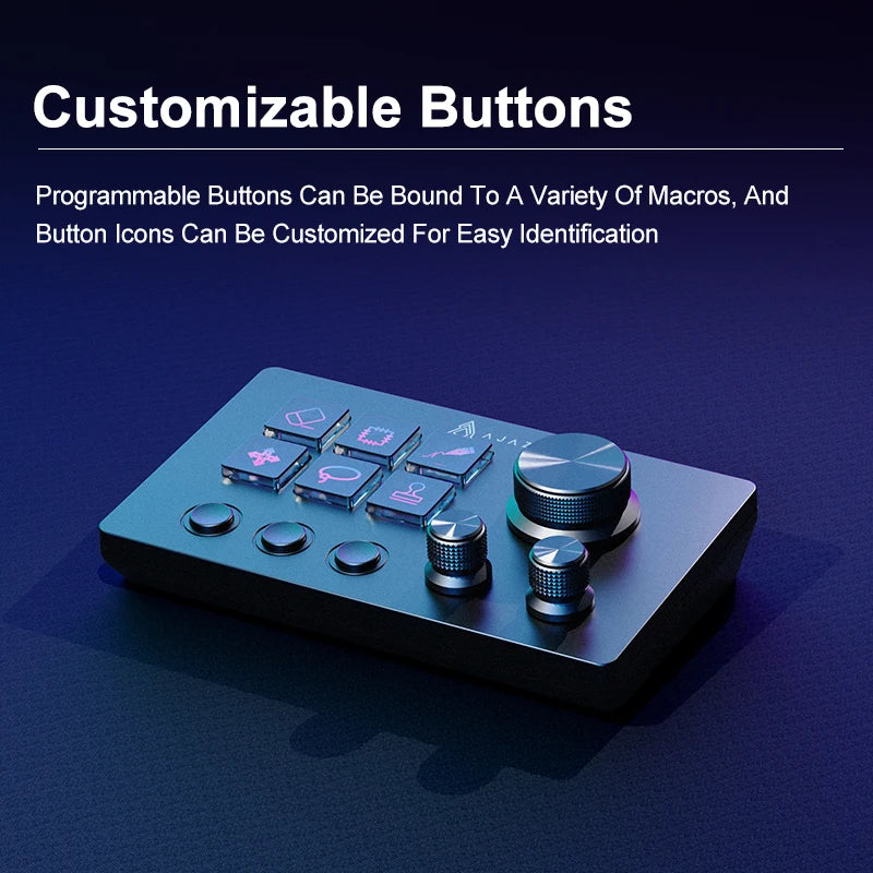 Ajazz AKP03E Desktop Helper Desk Console Panel Controller Programmable Macro Custom Button Mini Keyboard For Multiple Scenario