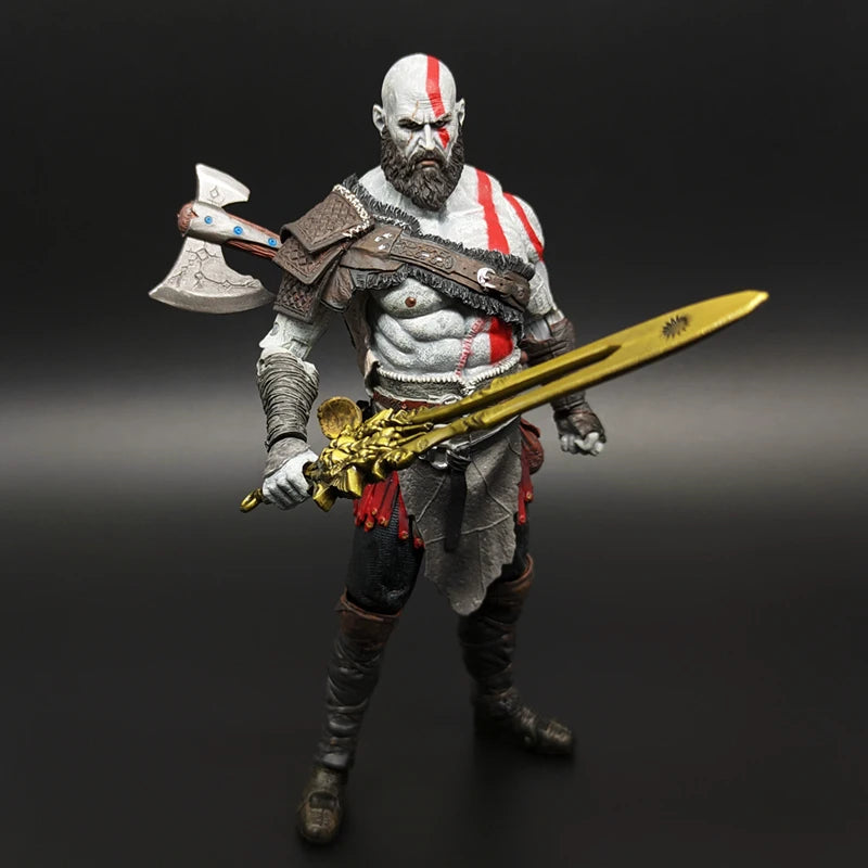 Limited Edition 7-inch Figure Model Kratos and Son, Movable Doll Collection Ornament