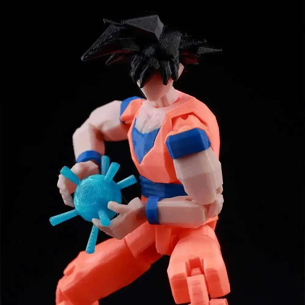 9L3D-gedruckte Anime-Charaktere Lucky Dummy 13 Actionfiguren Dragon Ball Son Goku Mehrgelenk-bewegliches Shapeshift-Mannequin-Spielzeug