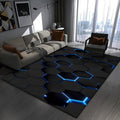 VIKAMA Dazzling 3D Visual Geometry Pattern Large Area Full Carpet Bedroom Gaming Gaming Room Decorative Carpet