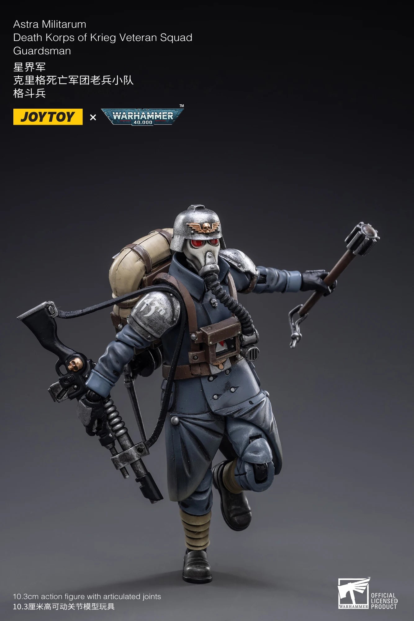JOYTOY Warhammer 40K 1/18 Astra Militarum Death Korps of Krieg Veteran Squad Action Figure Model Toys For Collection Gift