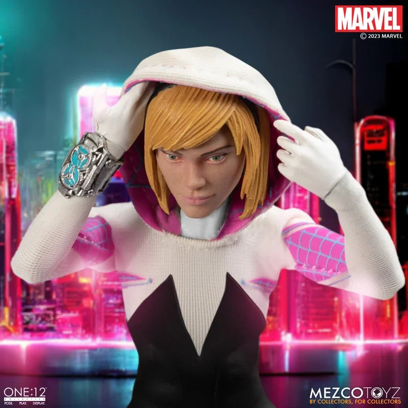 Spot Sale100% Original Mezco Toyz Comics One:12 Collective Ghost Spider Spider-Gwen Anime Action Collection Figures Model Toys