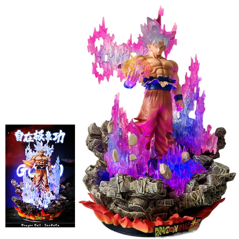 YUNQI CREATE Studio PVC GK Dragon Ball Z Son Goku Ultra Instinct Statue 50cm DBZ Anime Model Action Figure Collection Toy Figma