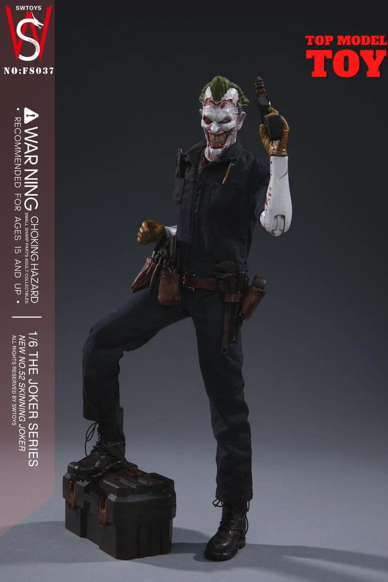 SWTOYS FS037 1/6 Scale Skinning Clown Anime Action Figure 12" Male Soldier Action Figure Dolls Full Set for Collectible Toy