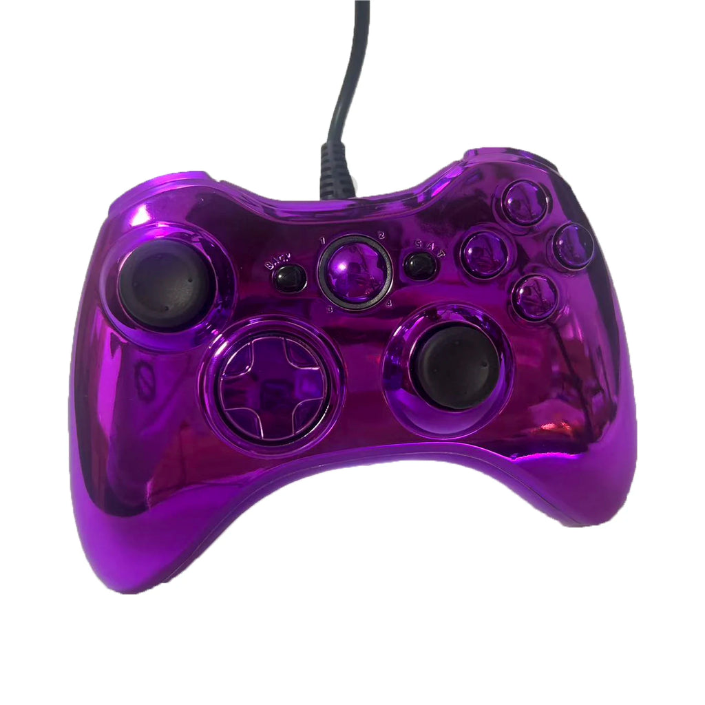 Xbox 360 Wired Game Controller with Sleek Electroplated Finish – USB Gaming Peripheral, Compatible with Xbox 360 & PC