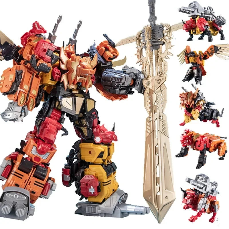 JINBAO Predaking 5IN1 Combine Robot  Bruticus Transformation Combiner Toys PredaconsDivebomb Tantrum Rampage Action Figure Model