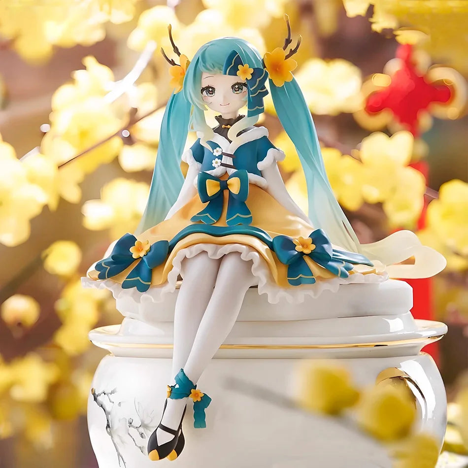 Anime-Figur Hatsune Miku Noodle Stopper Figur 2025 Frühlingsfest Ver. Actionfigur Sammlermodell Puppe
