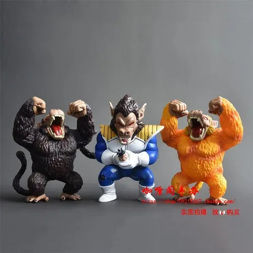 Japanese Bandai Genuine Scale Model Dragon Ball Golden Ape Vegeta IV Orangutan Son Goku Q Version Hand Model Action Figure Toy