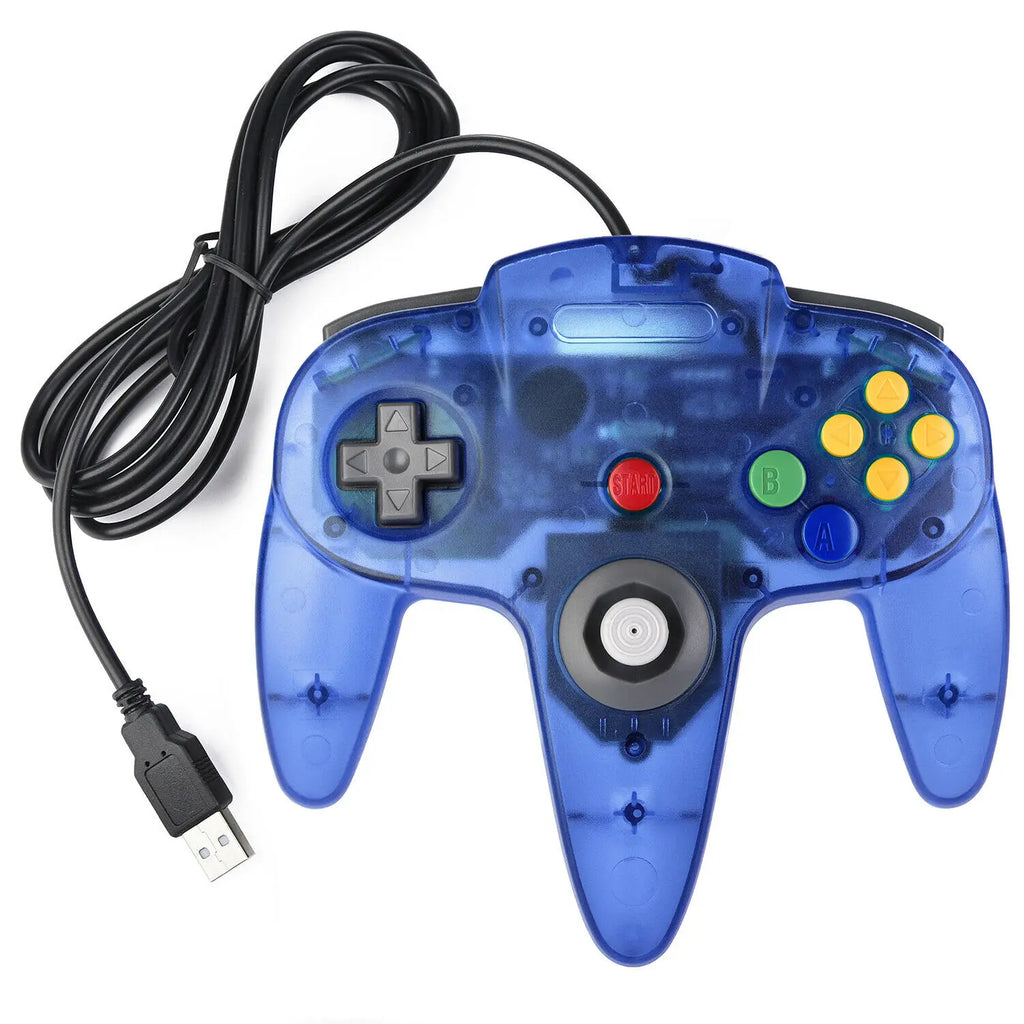 [USB Version] USB Controller for Classic N64 Games,Wired Gamepad Joystick for Windows PC Mac Linux Raspberry Pi 4 3