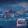 Marine Morphers Transformation Combined Robot Hainan Ship Large Shandong Model Alloy Parts Warships Collectible Figures Kids Toy