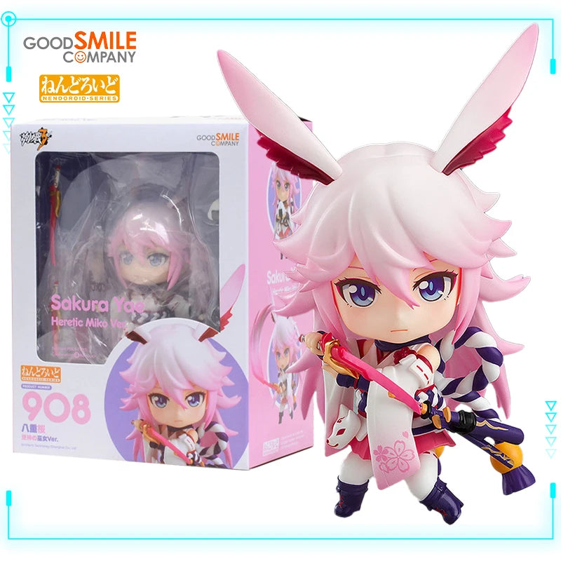 GSC Original Genuine Honkai Impact 3rd Yae Sakura Nendoroid 908 Heretic Miko Ver 10cm Collections Model Toy Action Figures Gift