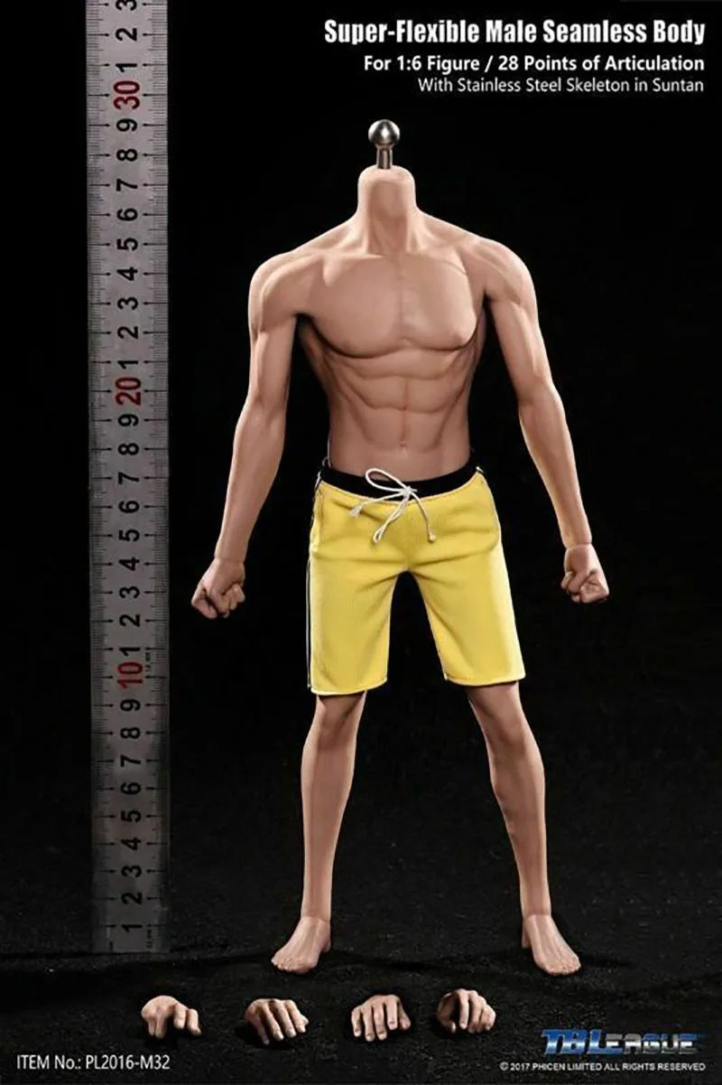 TBLeague 1/6 Phicen M30 M31 M32 M33 M34 M35 M36 Steel Stainless Skeleton Super Flexible Seamless Male Man Figure Suntan Body