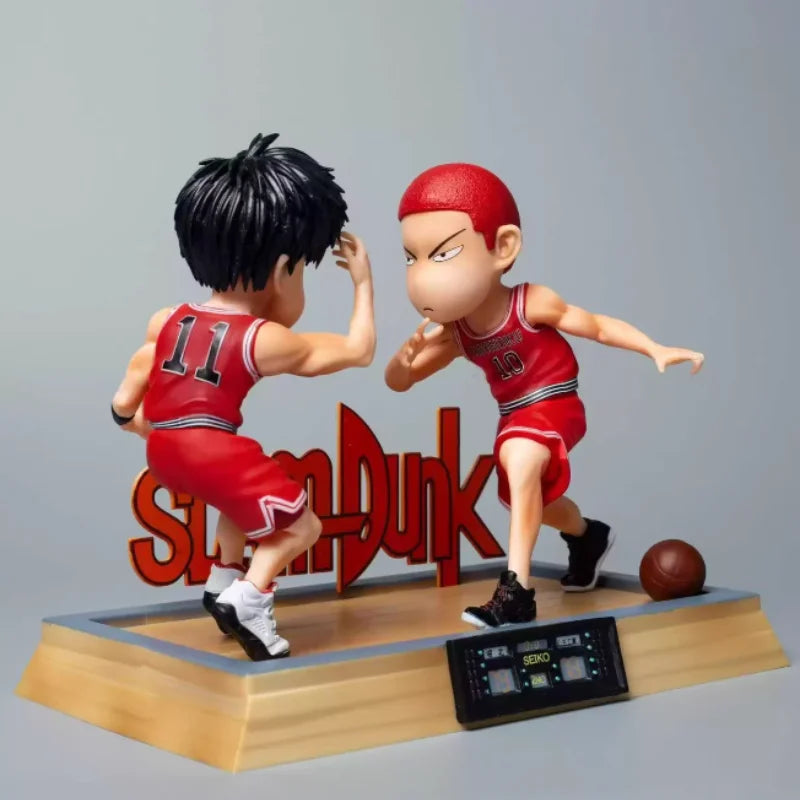 Action Figure Anime Sakuragi Hanamichi Rukawa Kaede Gk Century High Five Q Version Pvc Model Collection Boys Toys Gif